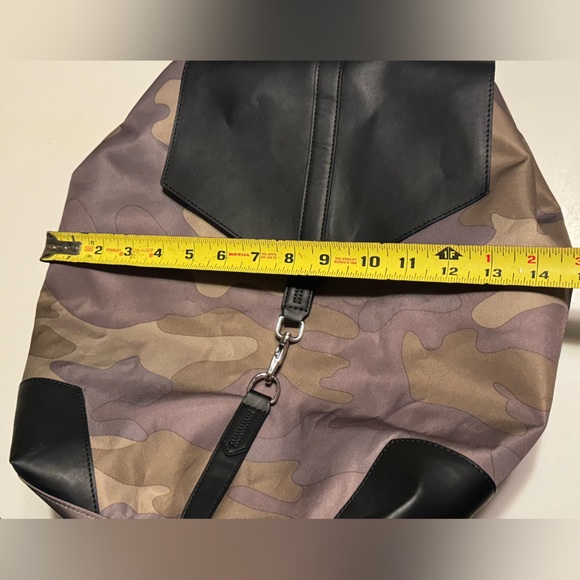 High End Stella & Dot Ava Camo Black Leather Women’s Backpack MINTY - Picture 11 of 11